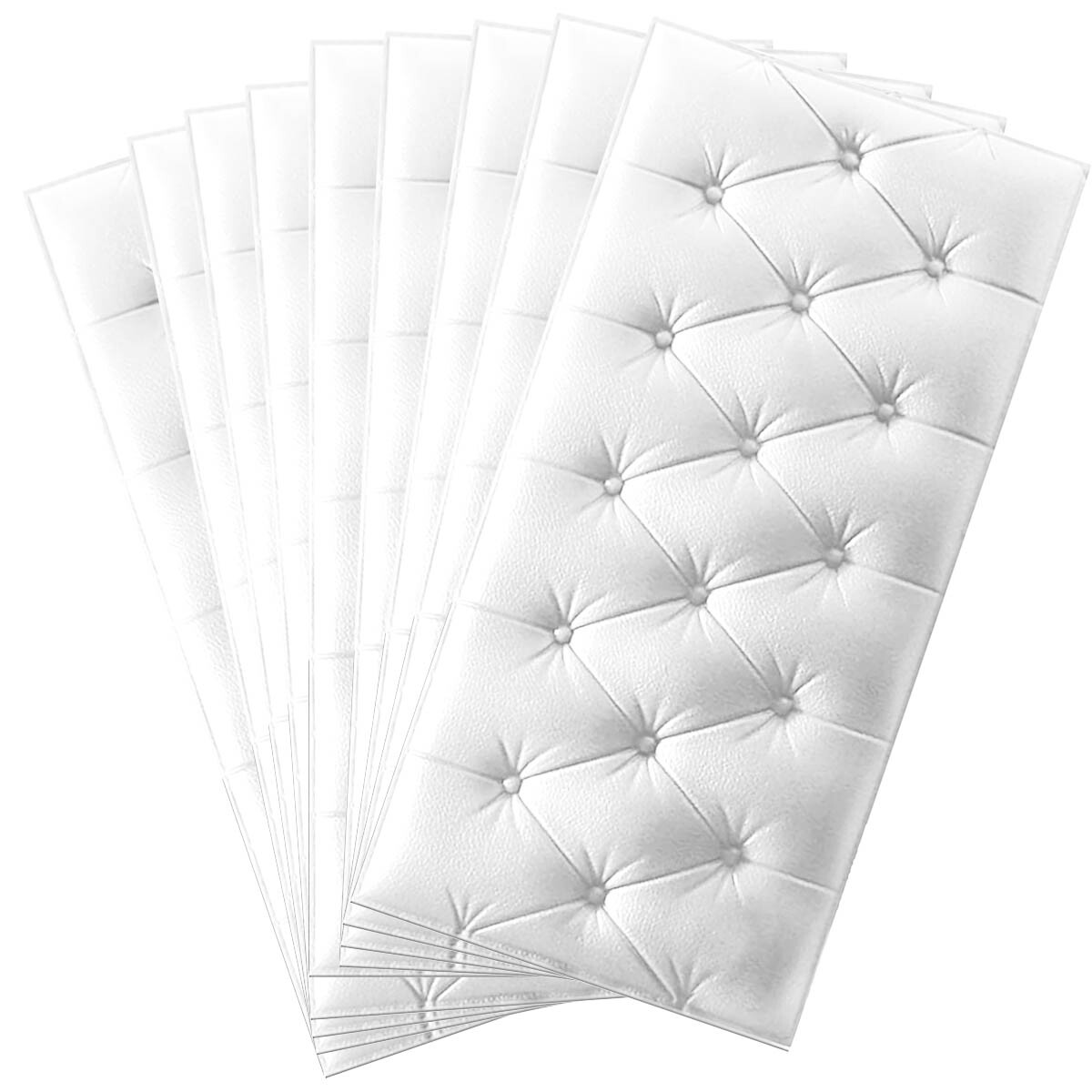Revestimiento Pared X9 Capitoneado 8mm Autoadhesivo - Blanco 