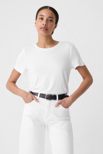 Remera Luxe Manga Corta Mujer White000