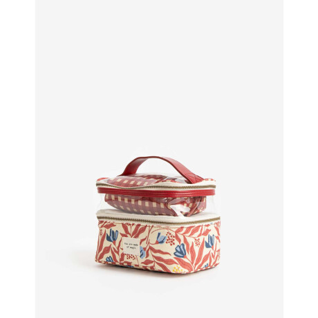 Set De Portacosméticos Rojo Medio