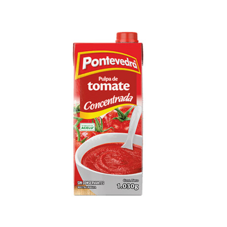 Pulpa de Tomate PONTEVEDRA Concentrada 1030grs Pulpa de Tomate PONTEVEDRA Concentrada 1030grs