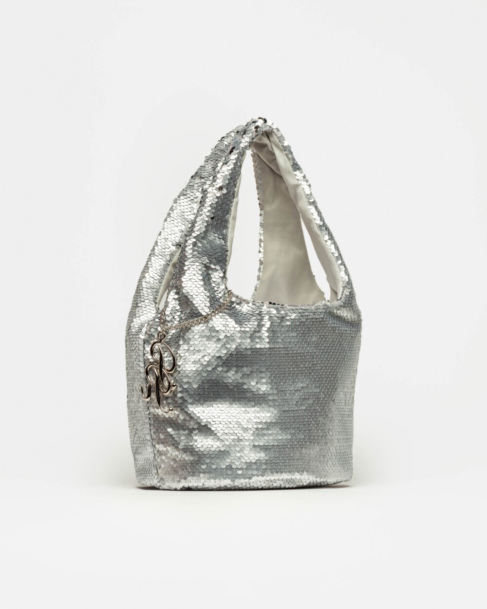Cartera al hombro Poolside en paillette metalizado Metalizado