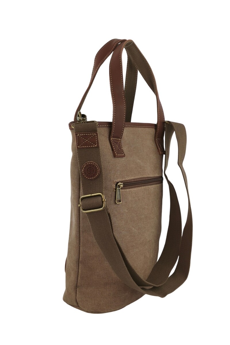 Matera morral de lona Marrón