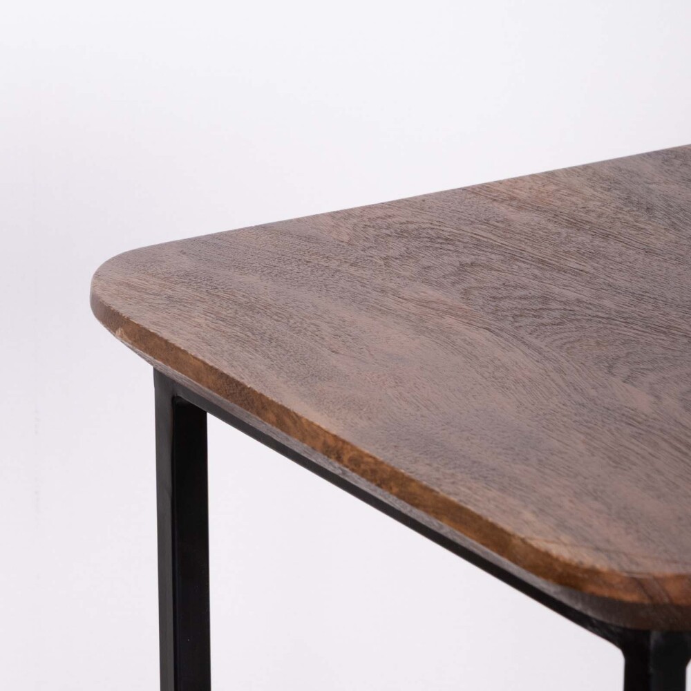 MESA AUXILIAR MADERA-Y-METAL MARRON ECLIPSE CASTAÑO