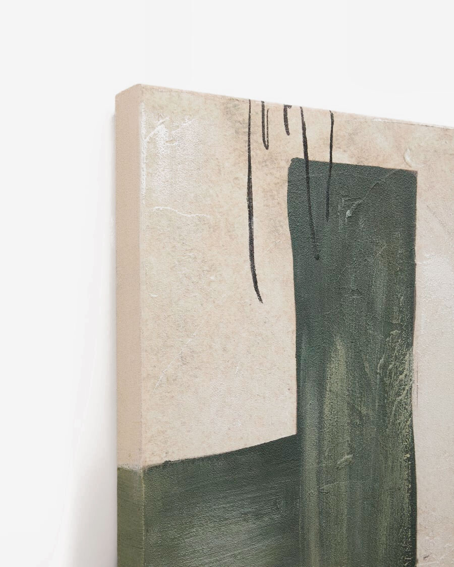 Lienzo abstracto Fida verde 180 x 140 cm