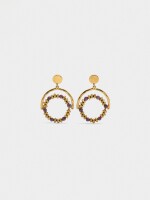 Pendientes De Arco Con Aro violeta