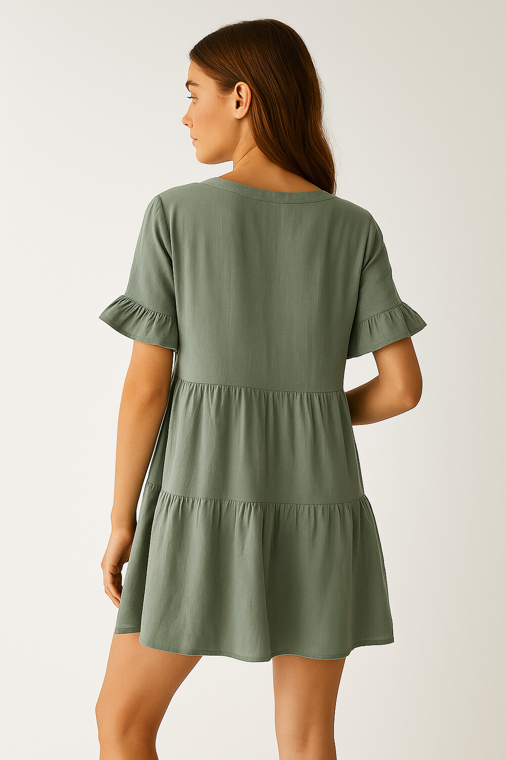 Vestido Kaleu Verde Azulado