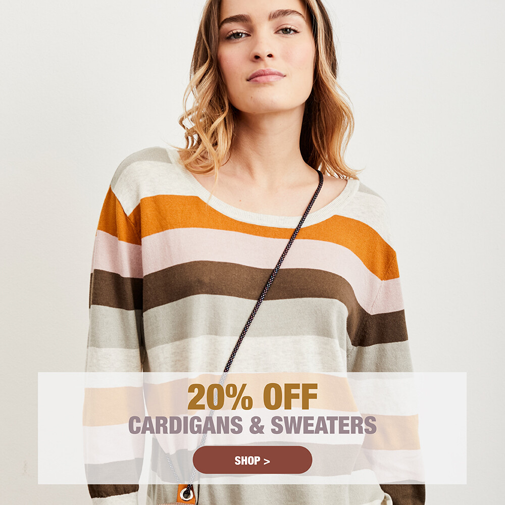 20% cardigan & sweaters