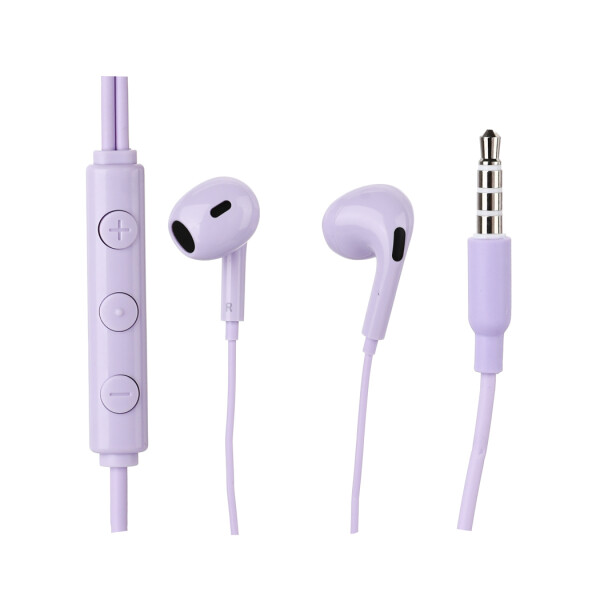 Auriculares de cable violeta