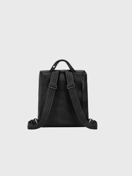 Longchamp -Mochila de cuero talle M, Longchamp 3D Negro