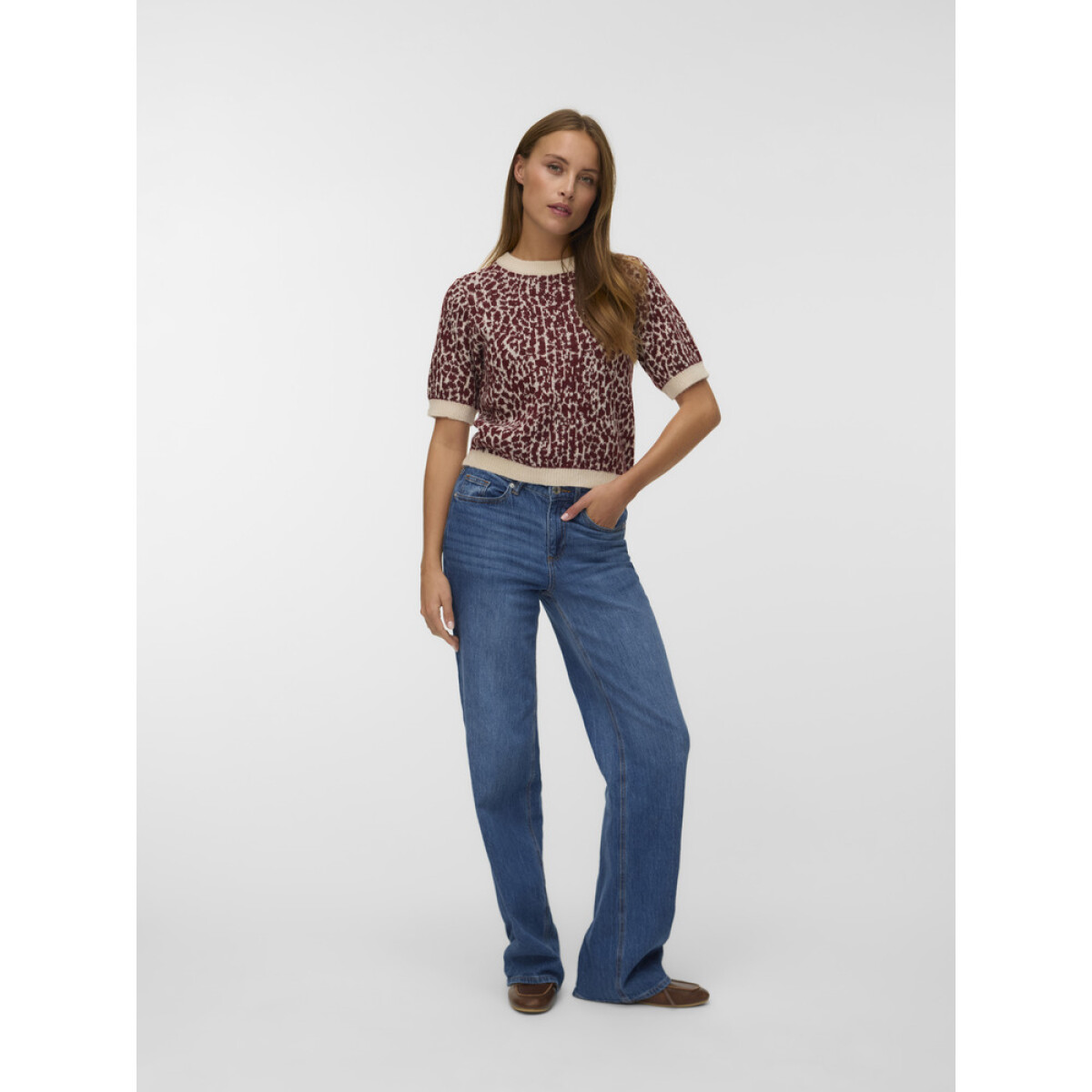 VMWOW 2/4 O-NECK PULLOVER - Birch-Syrah 