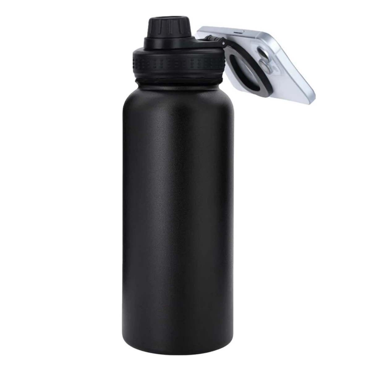 BOTELLA TERMICA CON IMAN P/CELULAR 960ML NEGRO 