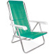 Silla Reclinable 8 Pos. Alum. Sannet VERDE