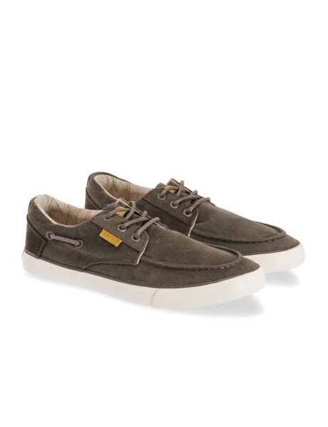 ZAPATO NÁUTICO EN CANVAS BICOLOR Gris