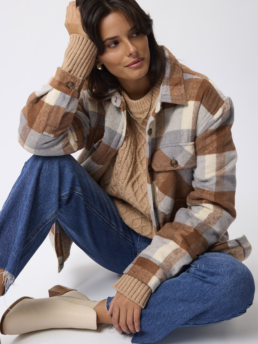 Sobrecamisa cuadros sherpa 