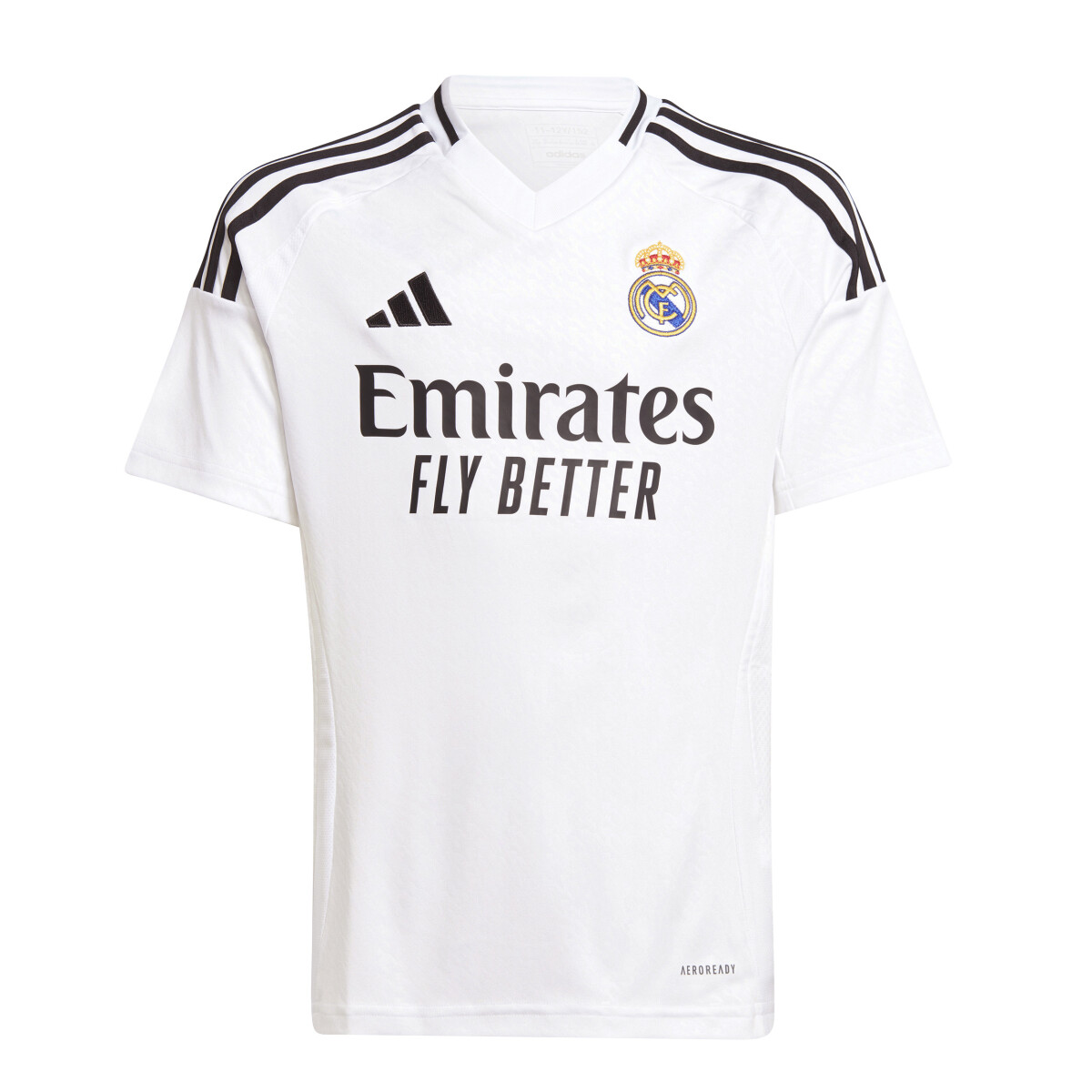 Camiseta Infantil Adidas Real Madrid - Blanco - Negro 