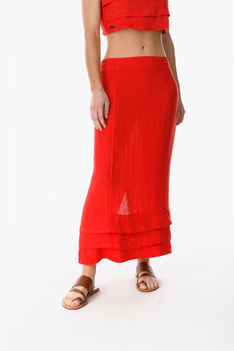Falda Layers Rojo