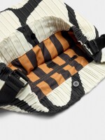 Bolso De Hombro De Nylon Estampado Con Pliegues blanco