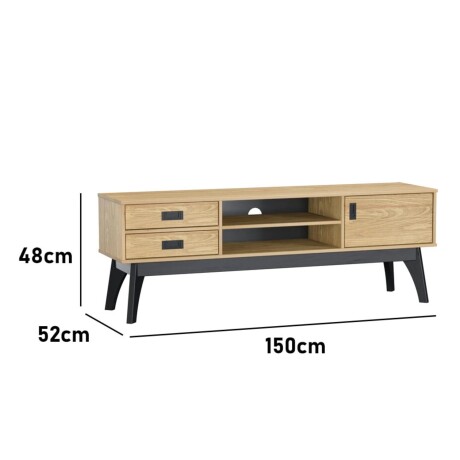Rack Tv Living Lumax 2 Cajones 1 Puerta 100% Madera Maciza Rack Tv Living Lumax 2 Cajones 1 Puerta 100% Madera Maciza