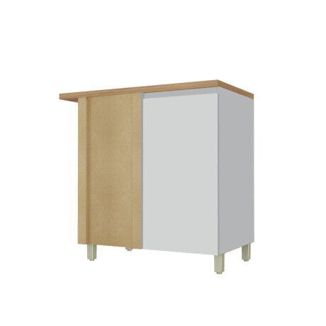 BAJO MESADA ESQUINERO 80 CM MDF BLANCO SUECIA