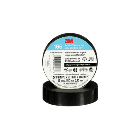 Cinta aislante Temflex 165 19mm x 18 mt. negra T50041X