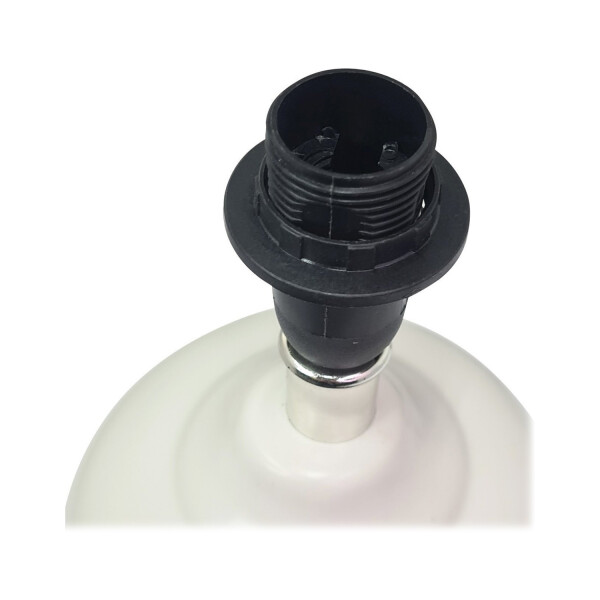 Set x2 Lampara Mesa Luz Escritorio Ceramica Lectura Portatil Variante Color Blanco