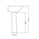 SANITARIO PEDESTAL LINEA BARI COLOR BLANCO LOZA PARA BAÑO 000