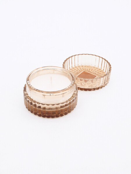 VELA EN FRASCO CON TAPA GRIS