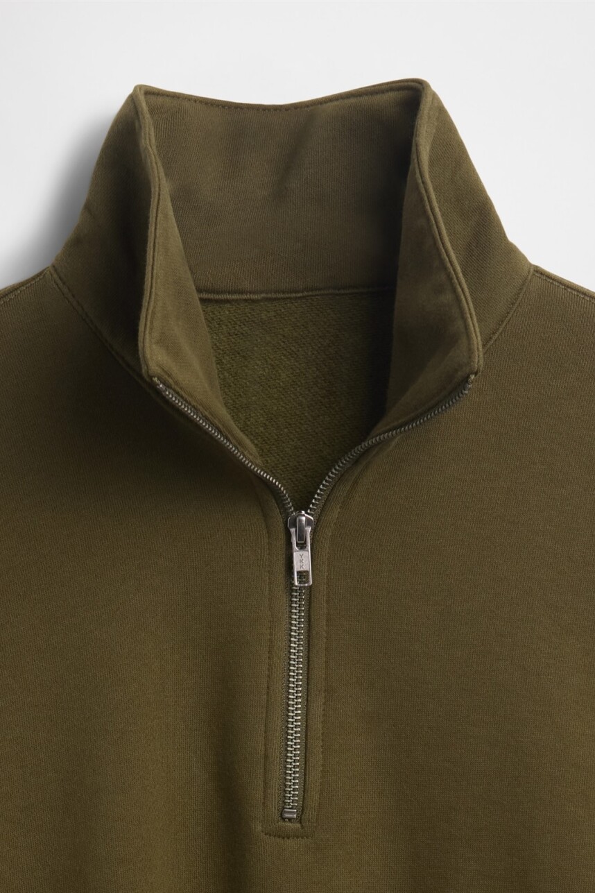 Buzo Deportivo Medio Cierre Hombre Ripe Olive
