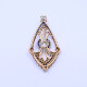Colgante oro 18k antiguo con brillante, diamantes y zafiros sintéticos. Colgante oro 18k antiguo con brillante, diamantes y zafiros sintéticos.