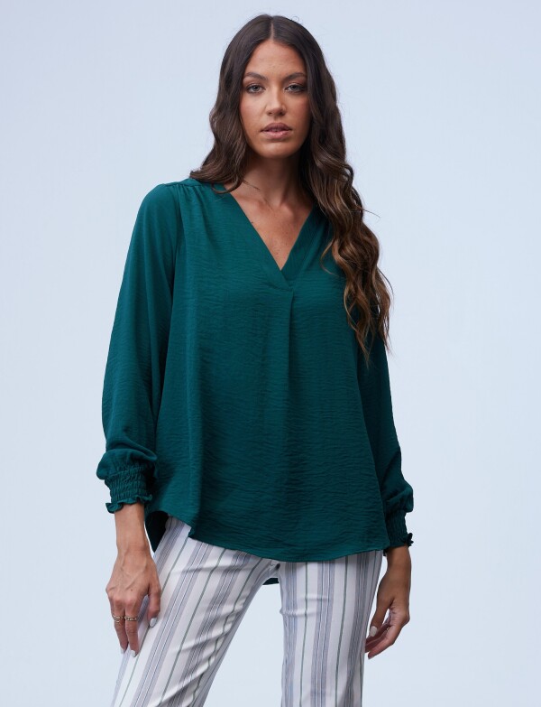 Blusa Frunces VERDE