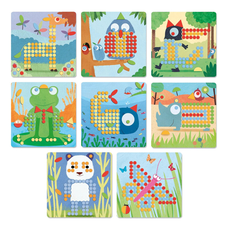 Juego de mosaico Rigolo Djeco Juego de mosaico Rigolo Djeco