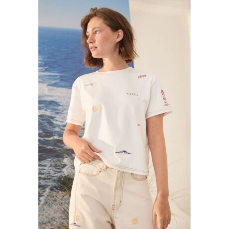 Tshirt Savia Detail Blanco