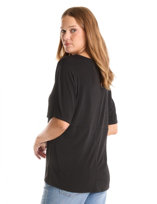 Blusa Dolman Manga Japonesa NEGRO