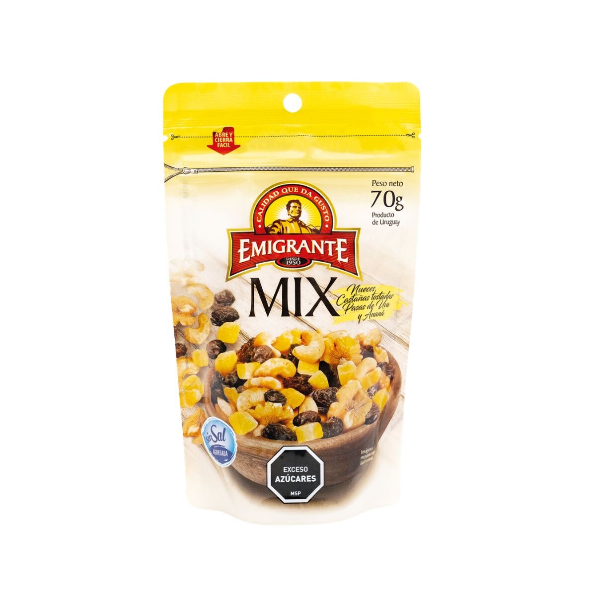 Mix Nuez + Castañas + Pasas + Ananá Doy Pack 80gr 