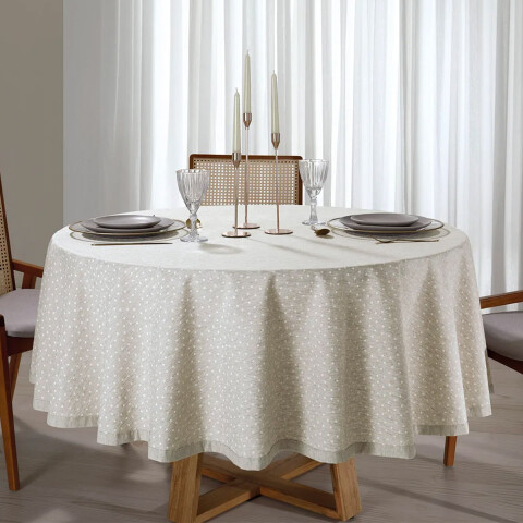 Mantel Redondo Lino Clean Dohler 200 cm LUNARES