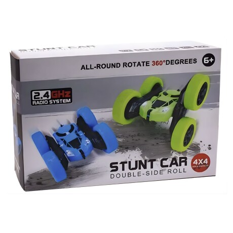 Auto a Control Remoto Acrobatico Stunt Car 4x4 360° Verde
