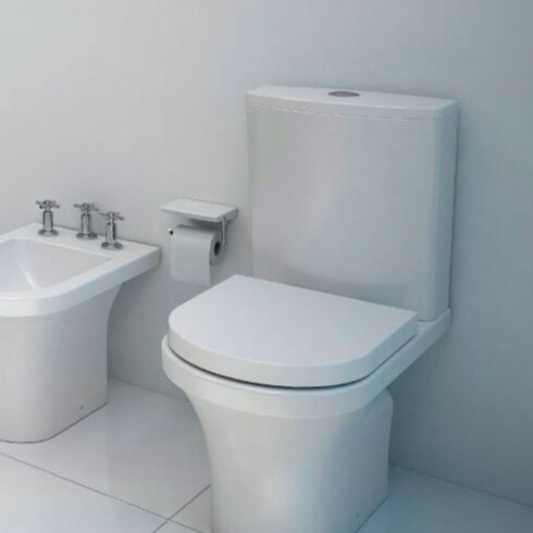 Tapa De Inodoro Blanco Brillo, Cierre Suave, Compatible Con Linea Varse / Veneto / Fontana Marca Ferrum 000