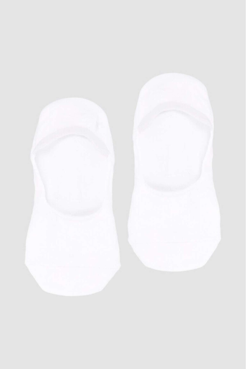 Medias invisibles algodón lisas - Blanco 