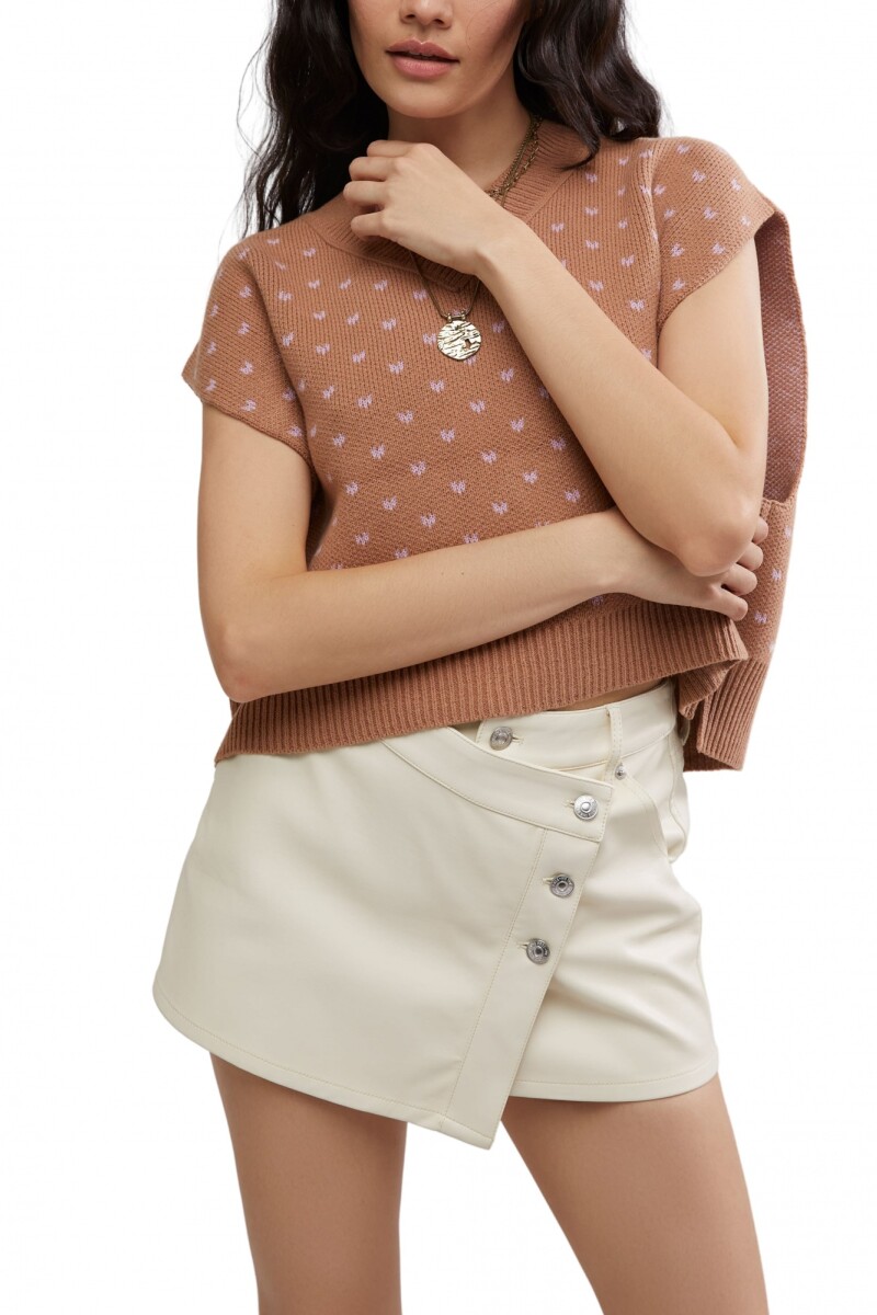 CHALECO PATTERN EASY STREET Marron