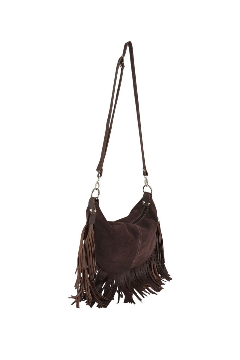 Morral con flecos Marron