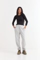 Pantalón jogger felpa GRIS MELANGE