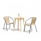 Sillas Símil Ratán con Mesa de Eucaliptus - Nassau Beige