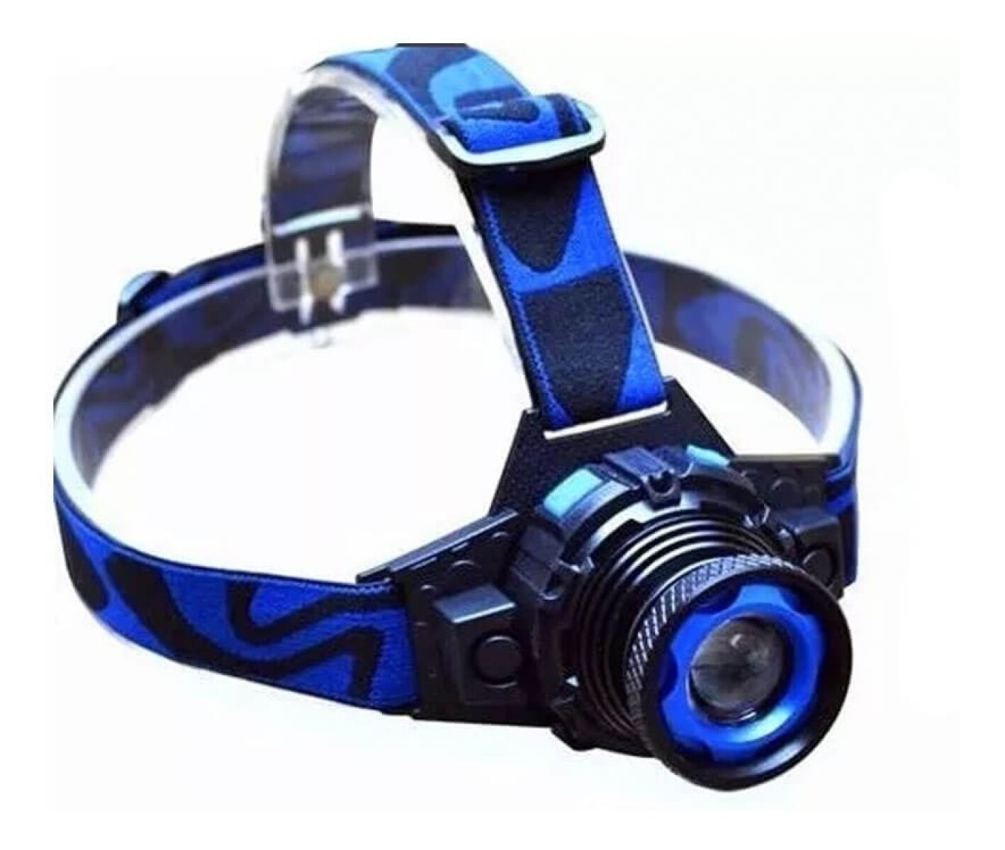 Linterna Minero Led Xp Con Zoom Regulable Incluye Accesorios - Negro/azul 