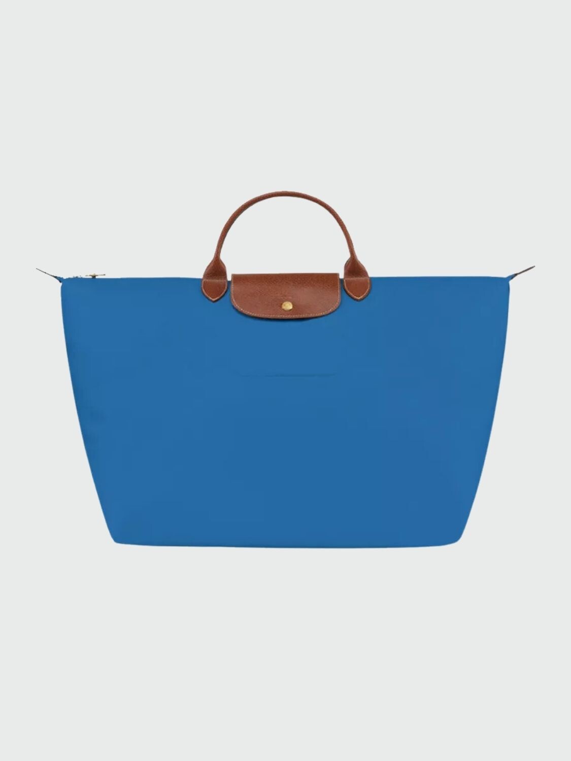 Longchamp -Bolso de viaje Longchamp plegable con cierre y asa corta, Le pliage Azul