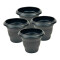 Set x4 maceta redonda 1,7 lts NEGRO