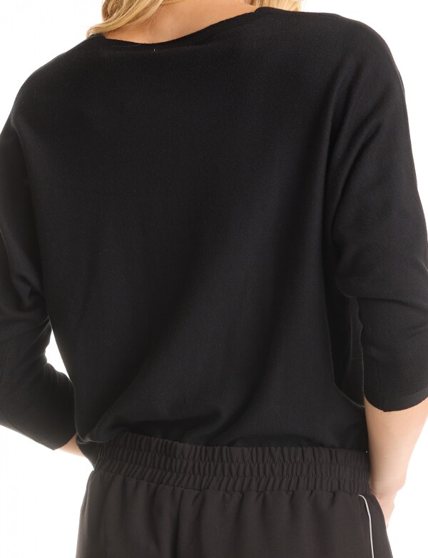 Buzo Dolman Escote V NEGRO