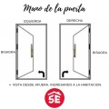 PUERTA SEMI BLINDADA DOBLE CHAPA CON BARRAL REDONDO DERECHA - BLANCA PUERTA SEMI BLINDADA DOBLE CHAPA CON BARRAL REDONDO DERECHA - BLANCA
