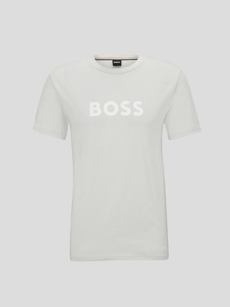 Hugo Boss -Remera de algodón con logo, regular fit, HUGO BOSS Gris