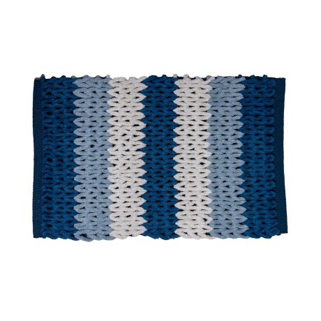 Alfombra De Baño Amalfi Antideslizante Estampada 40x60cm Celeste