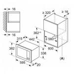 Microondas de empotrar BEL623MS3 20 lts acero inoxidable